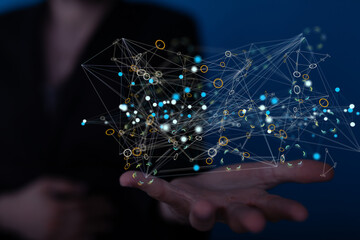 data network 3d digital info
