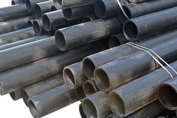 black plastic pipes for water supply