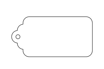 Scalloped hang tag outline template. Clipart image - 434133853