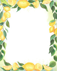 watercolor lemon frame |frame made of lemon