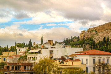 Fototapeta na wymiar Plaka Neighborhood, Athens, Greece