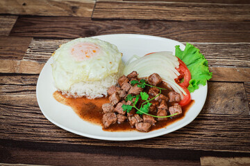 Beef Lok Lak with Rice