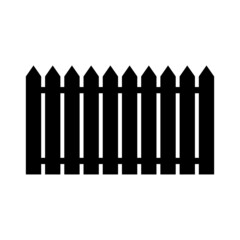 Fence icon. Simple traditional fence. Vector Illustration
