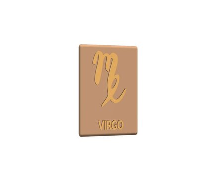 Virgo zodiac sign is isolated. Science of the stars Astrology. Astrological forecast for the zodiac sign.