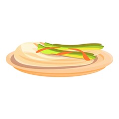 Korean meal icon. Cartoon of Korean meal vector icon for web design isolated on white background