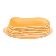 Korean pancakes icon. Cartoon of Korean pancakes vector icon for web design isolated on white background