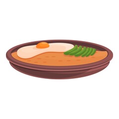 Bibimbap icon. Cartoon of Bibimbap vector icon for web design isolated on white background