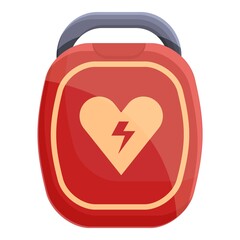 Hypertension defibrillator icon. Cartoon of Hypertension defibrillator vector icon for web design isolated on white background - obrazy, fototapety, plakaty