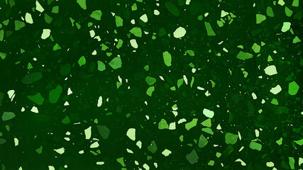 real dark green terrazzo texture background. green stone with white and green fragment background....