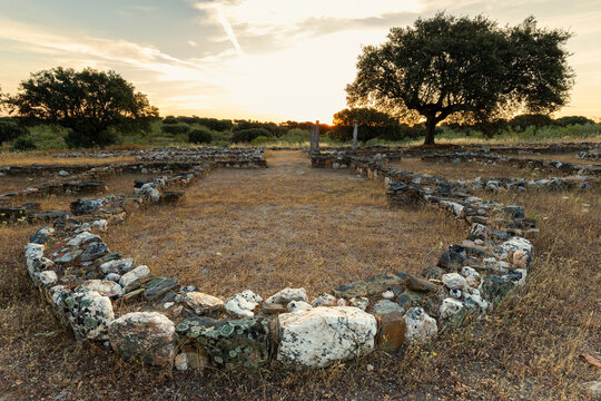 Ancient Roman villa of Los Terminos in Monroy. Extremadura. Spain.