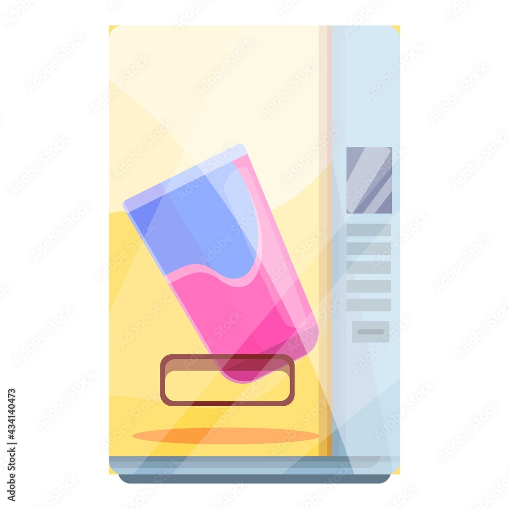 Poster drink machine icon. cartoon of drink machine vector icon for web design isolated on white background