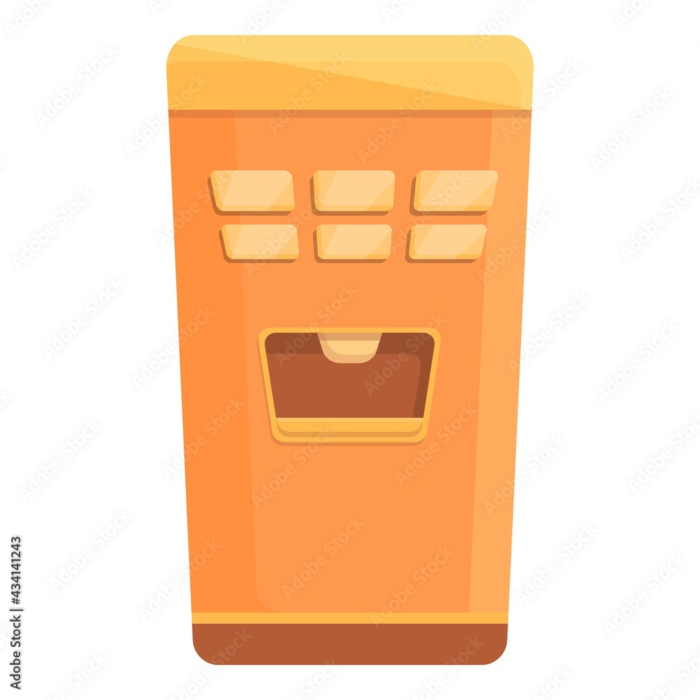 Poster button drink machine icon. cartoon of button drink machine vector icon for web design isolated on wh