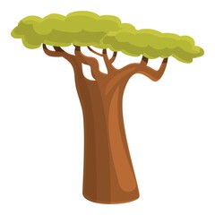 Wild baobab tree icon. Cartoon of Wild baobab tree vector icon for web design isolated on white background © nsit0108