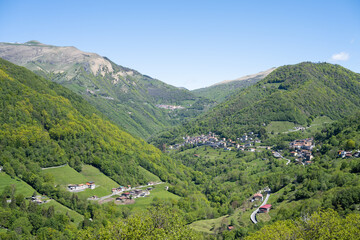 Scenic panorama of Valle di Muggio in Ticino, Switzerland