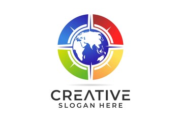 logo global compas inspiration. © jempolan