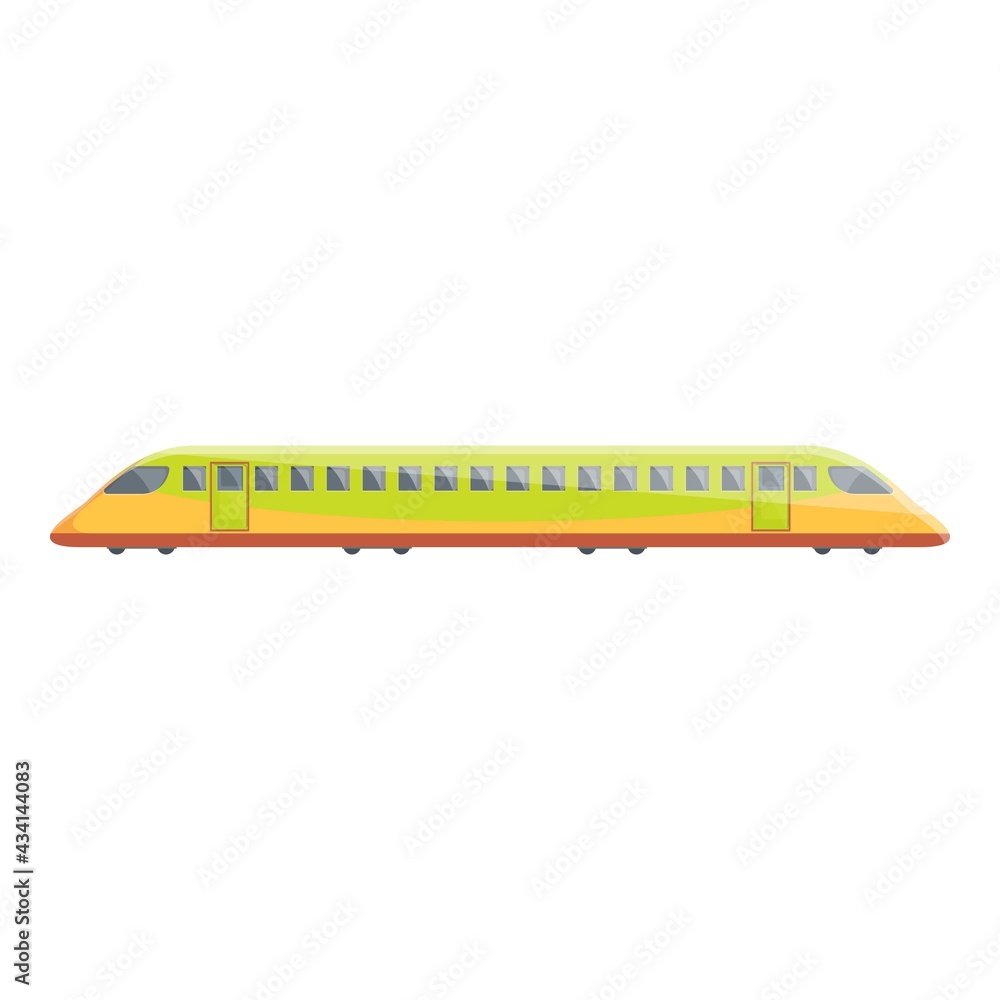 Poster high speed subway icon. cartoon of high speed subway vector icon for web design isolated on white ba