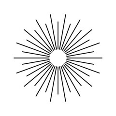 Obraz premium Sunburst element radial stripes or sunburst backgrounds