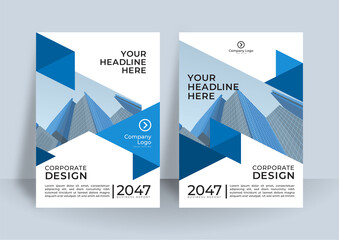Annual Report Background Business Book Cover Design Template in A4. Can be adapt to Brochure, Magazine, Poster, Corporate Presentation, Portfolio, Flyer, Banner, Website.