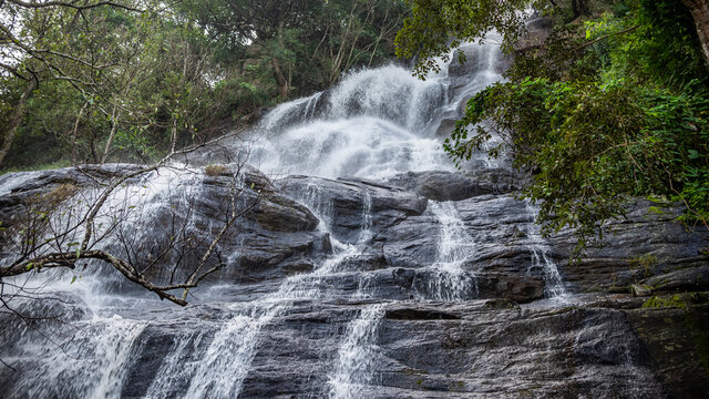 A nice view of Kiliyur Falls. Kiliyur Falls is a waterfall in the Shervaroyan hill range in the Eastern Ghats, Tamil Nadu, India.