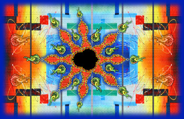 Colorful Kaftan Design patterns -illustration
