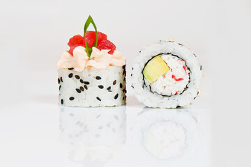 assorted rolls set on a light white background