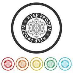 Keep frozen sign ring icon color set