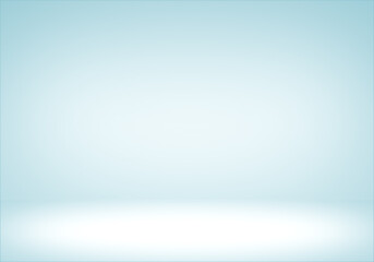 Fototapeta premium Abstract light blue white gradient studio room background.displays for present product.