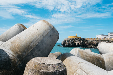 View to Fortress of Peniche (Fortaleza de Peniche) in Portugal