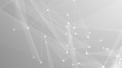 Abstract technology and science polygonal space low poly background Tone gray with connecting dots and lines.