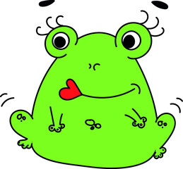 Naklejka premium frog cartoon