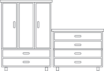 wardrobe with drawers