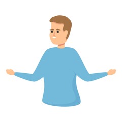 Smiling colleague icon. Cartoon of Smiling colleague vector icon for web design isolated on white background