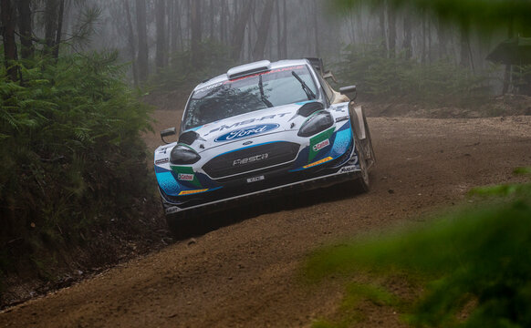 15 May 2021 - WRC Rally MSport Ford Team, Adrien Fourmaux Driving in a Test Event, Felgueiras, Portugal.  