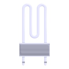Heat pipe washing machine icon. Cartoon of Heat pipe washing machine vector icon for web design isolated on white background
