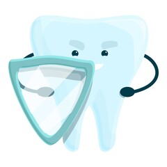 Teeth protection icon. Cartoon of Teeth protection vector icon for web design isolated on white background