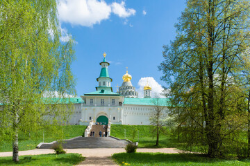 Medieval Russian monastery. Christian culture, tourism and pilgrimage.