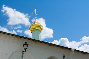 Medieval Russian monastery. Christian culture, tourism and pilgrimage.