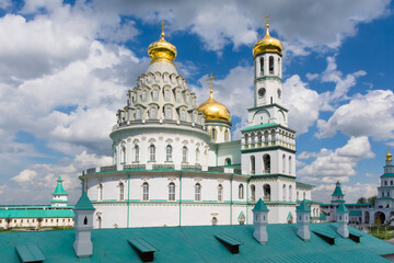 Fototapeta na wymiar Medieval Russian monastery. Christian culture, tourism and pilgrimage.