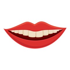 Teeth whitening smiling icon. Cartoon of Teeth whitening smiling vector icon for web design isolated on white background