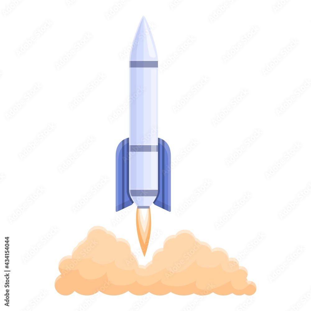 Poster spacecraft launch stage icon. cartoon of spacecraft launch stage vector icon for web design isolated