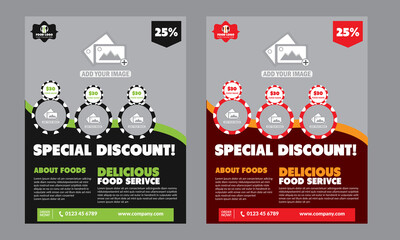Fast food flyer template