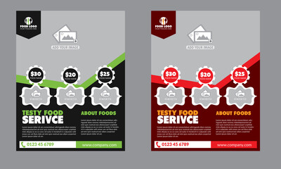 Fast food flyer template