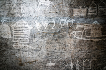 rock art of the ancient Aryans in the caves of Siberia