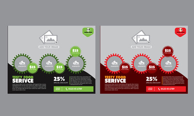 Fast food flyer template
