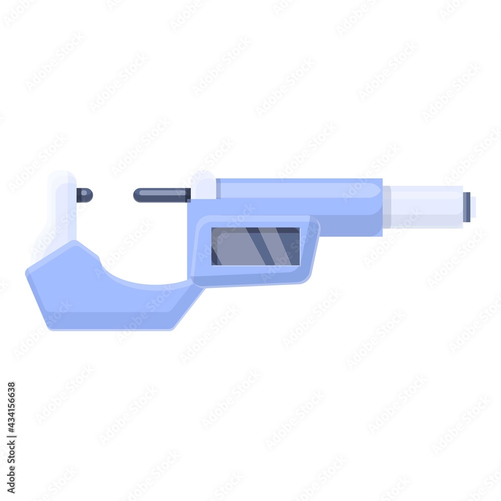Poster digital micrometer engineer icon. cartoon of digital micrometer engineer vector icon for web design 
