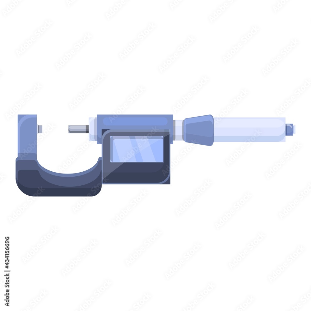 Poster digital micrometer work icon. cartoon of digital micrometer work vector icon for web design isolated