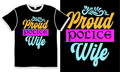 Obraz premium proud police wife, army wife quotes images, wife lover, proud wife gift idea