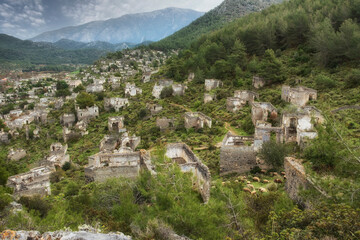 Fototapeta na wymiar Abandoned Greek Village Kayakoy in Turkey