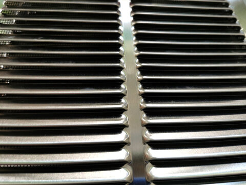 Metal ventilation grille in the shop