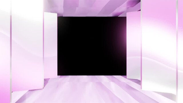 Modern backdrop design., shiny wall studio appearing glowing corridor wave, ultraviolet spectrum., 4K Looping Animated Background